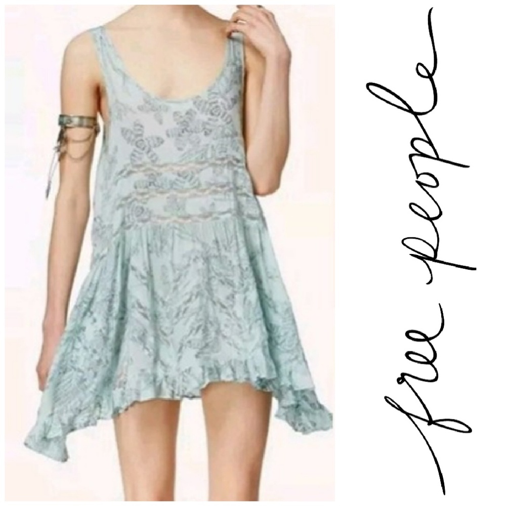 Free People I Voile & Lace Trapeze Slip Dress